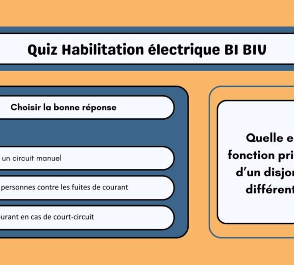 QCM test habilitation électrique B1 B1v